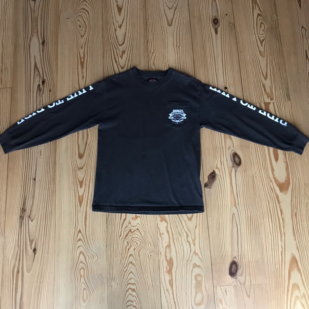 Men’s Harley Davidson Live 2 Ride; Ride 2 Live Medium Pocket Long Sleeve T-Shirt